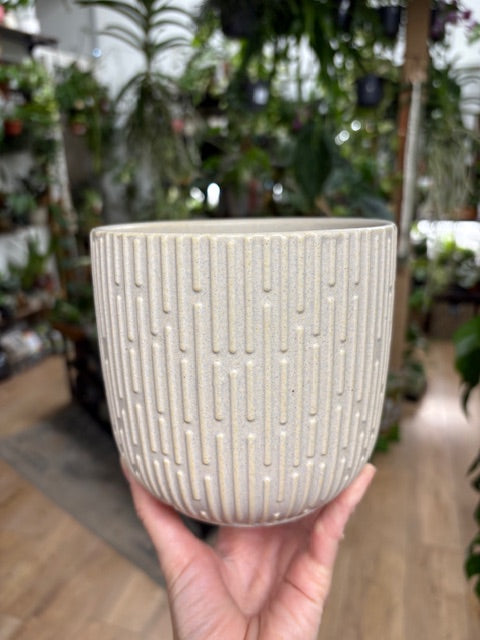 _Sara kerámia kaspó, törtfehér 12cm